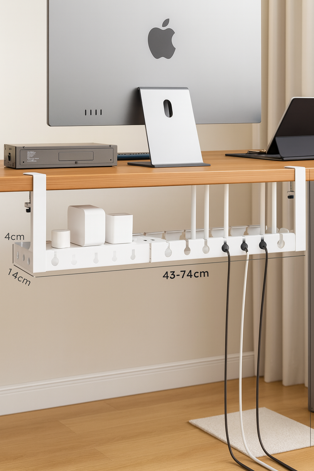 Extendable Under-Desk Cable Management Organizer β ElevatePro