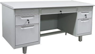 Double pedestal deals steel desk