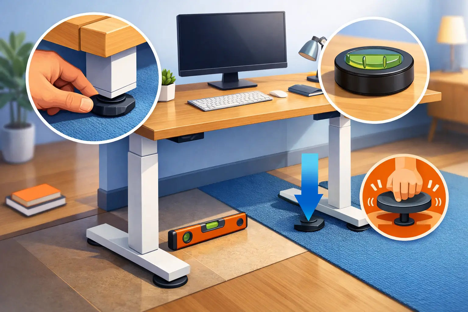 How to Level Standing Desks and Stop Wobble