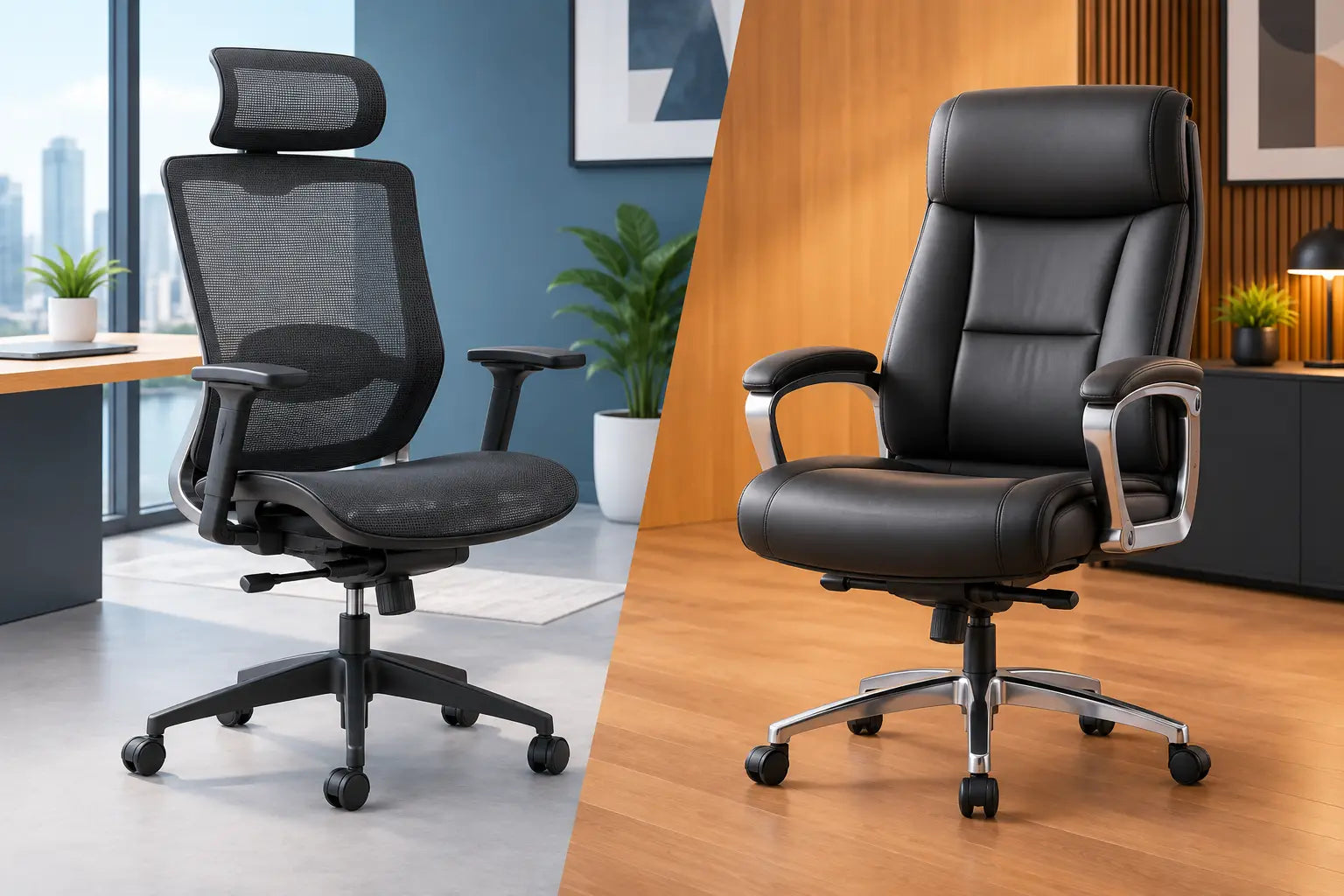Mesh Versus Leather Executive Chairs Compared