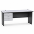 L-Shape Table with 3 Fixed Drawers – 2 Tone Grey