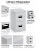 2 Drawers Steel Filling Cabinet