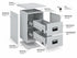 2 Drawers Steel Filling Cabinet