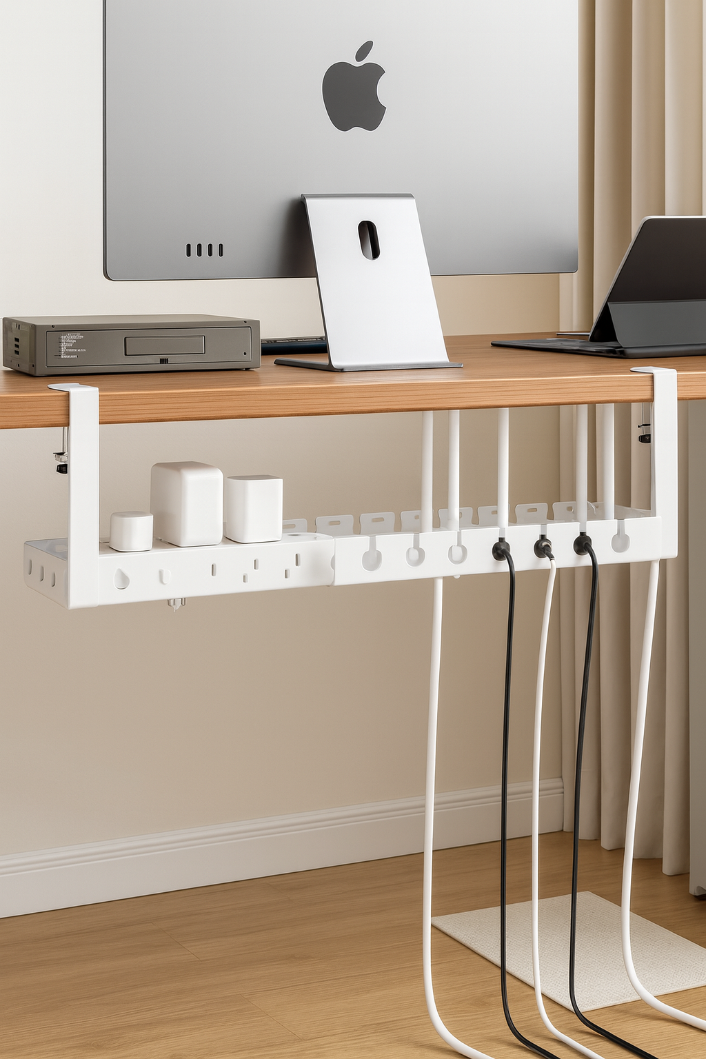 Extendable Under-Desk Cable Management Organizer – ElevatePro