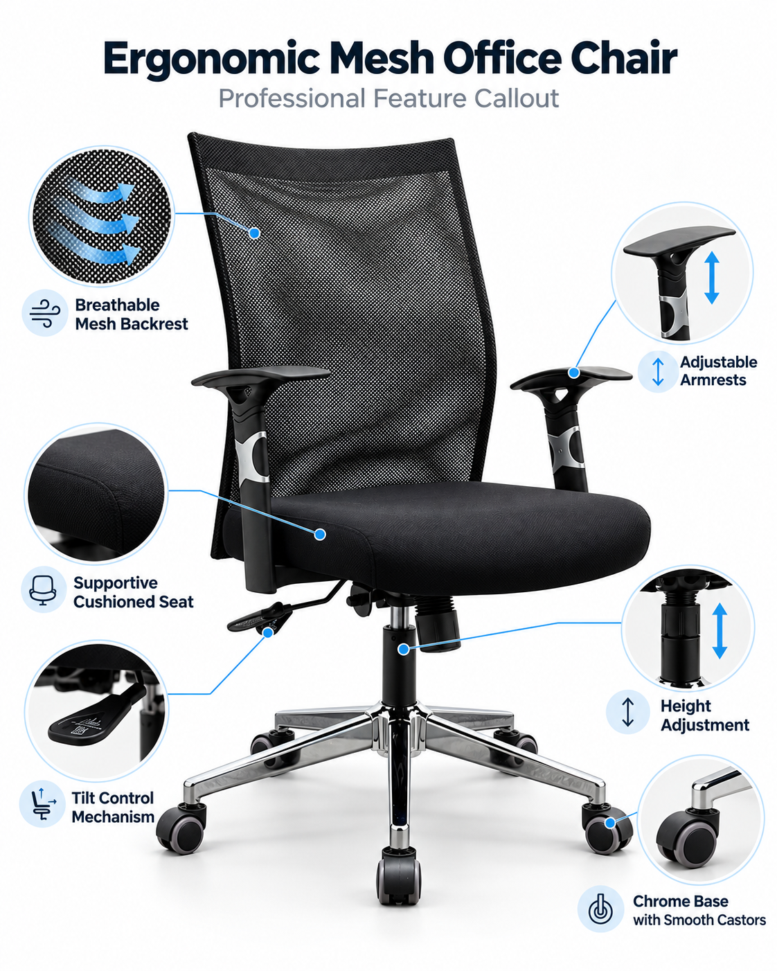 Mesh Office Chair - YOE F65