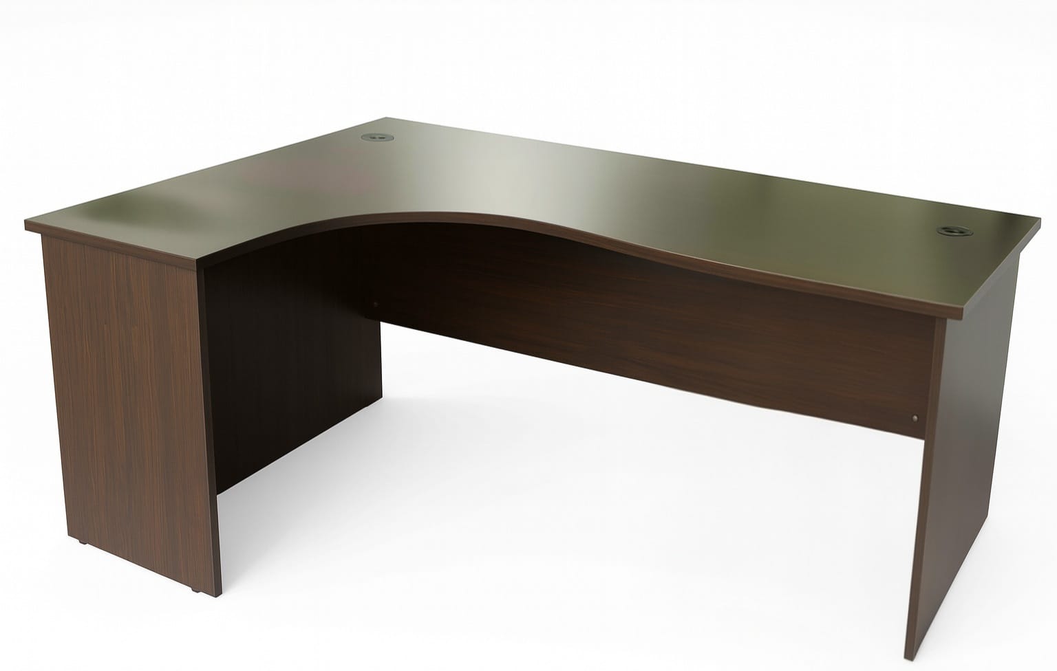 Ergonomic Table With Mobile Pedestal - Walnut
