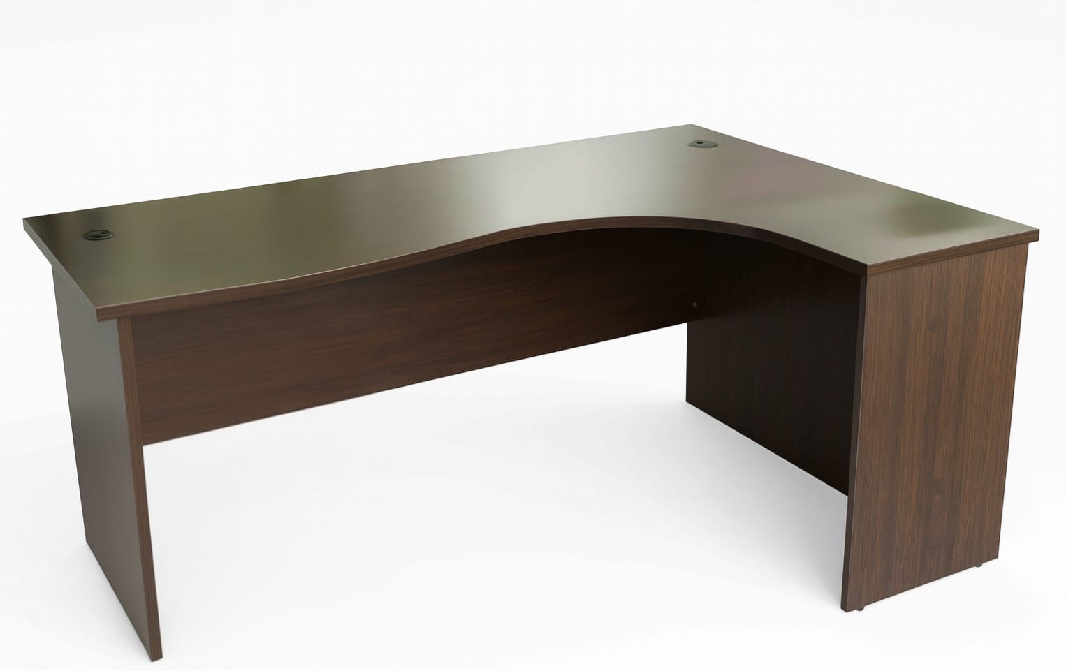 Ergonomic Table With Mobile Pedestal - Walnut