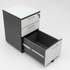 Mobile 2+1 Drawers Pedestal - Grey