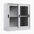 HALF HEIGHT GLASS STEEL SLIDING CABINET