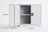 HALF HEIGHT STEEL SWING CABINET