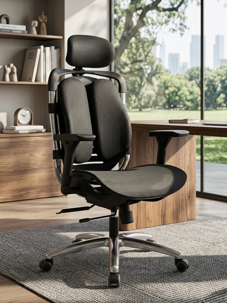 Ergonomic Dual-Back Mesh Chair - YOE A10