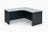 L-Shape Ergonomic Table with Mobile Pedestal – 2 Tone Grey