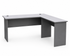 L-Shape Table with 3 Fixed Drawers – 2 Tone Grey