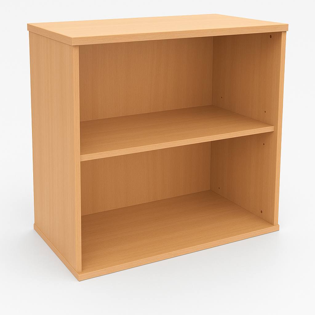 Low Open Shelve Wooden Cabinet - Beech