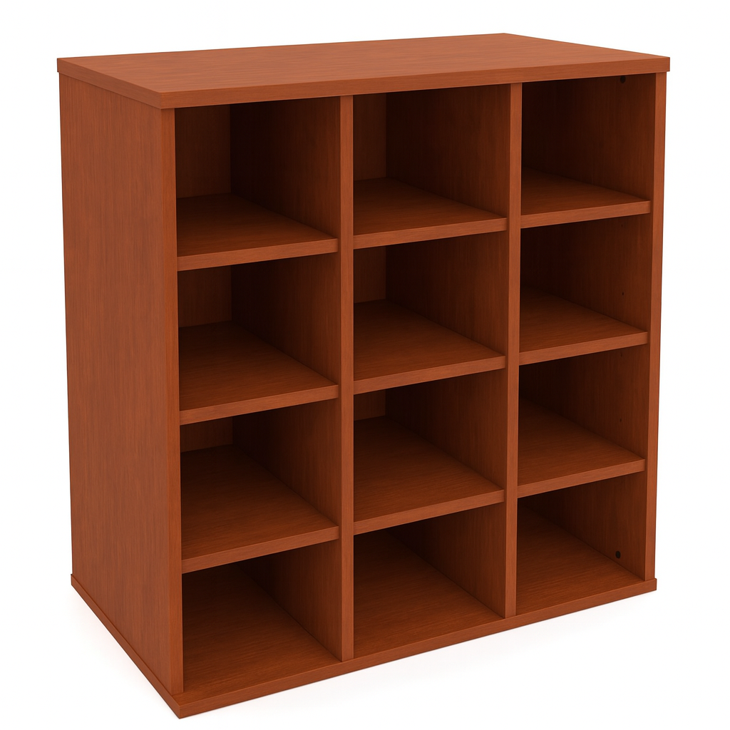 Low Pigeon Hole Wooden Cabinet – Cherry