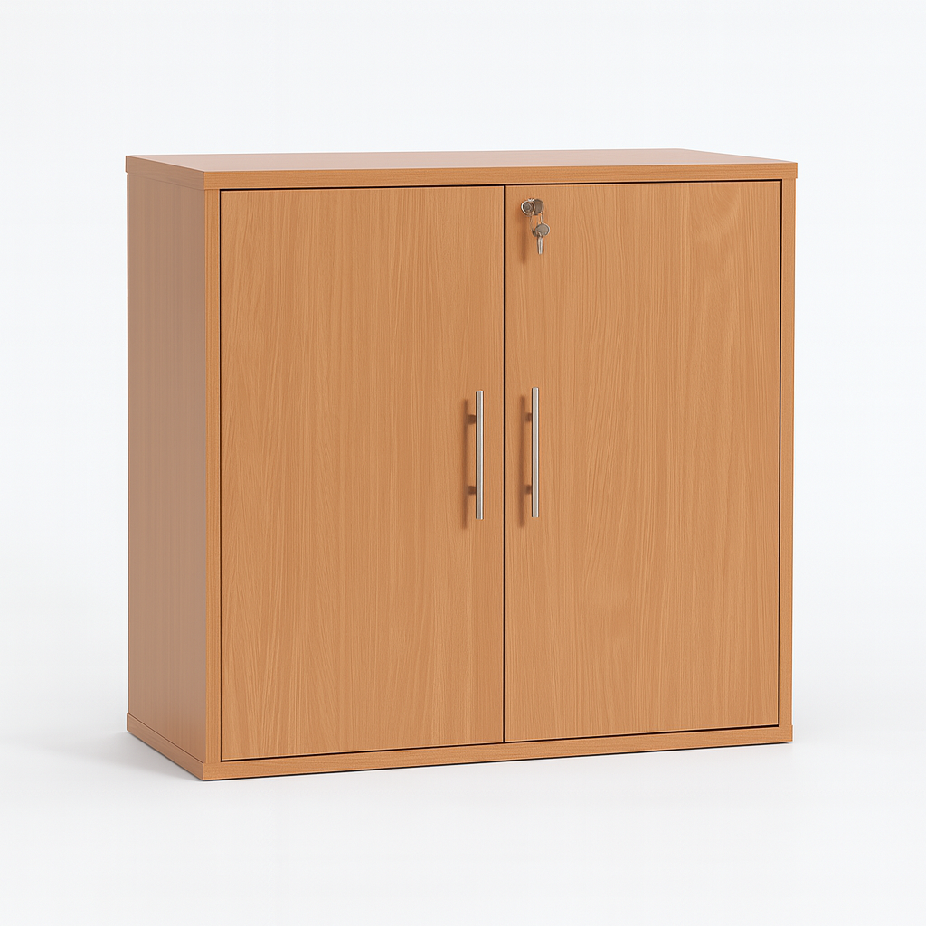 Low Swing Door Wooden Cabinet – Beech