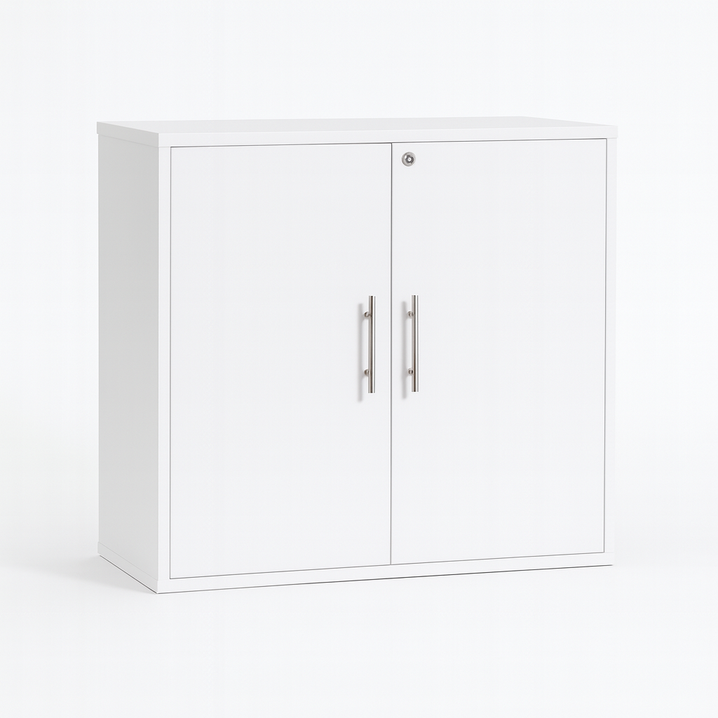 Low Swing Door Wooden Cabinet – White