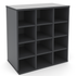 Low Pigeon Hole Wooden Cabinet – 2 Tone Grey