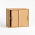 Low Sliding Door Wooden Cabinet – Beech