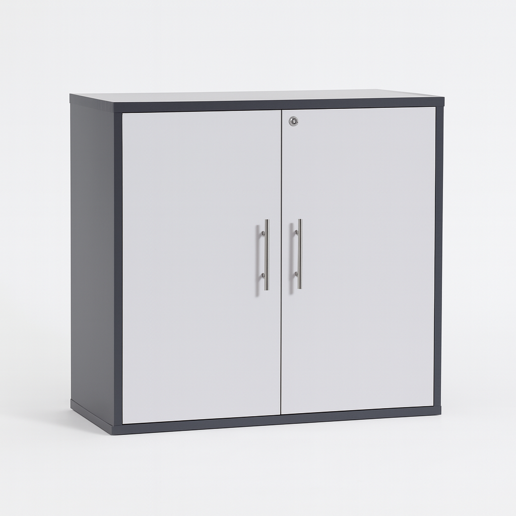 Low Swing Door Wooden Cabinet – 2 Tone Grey