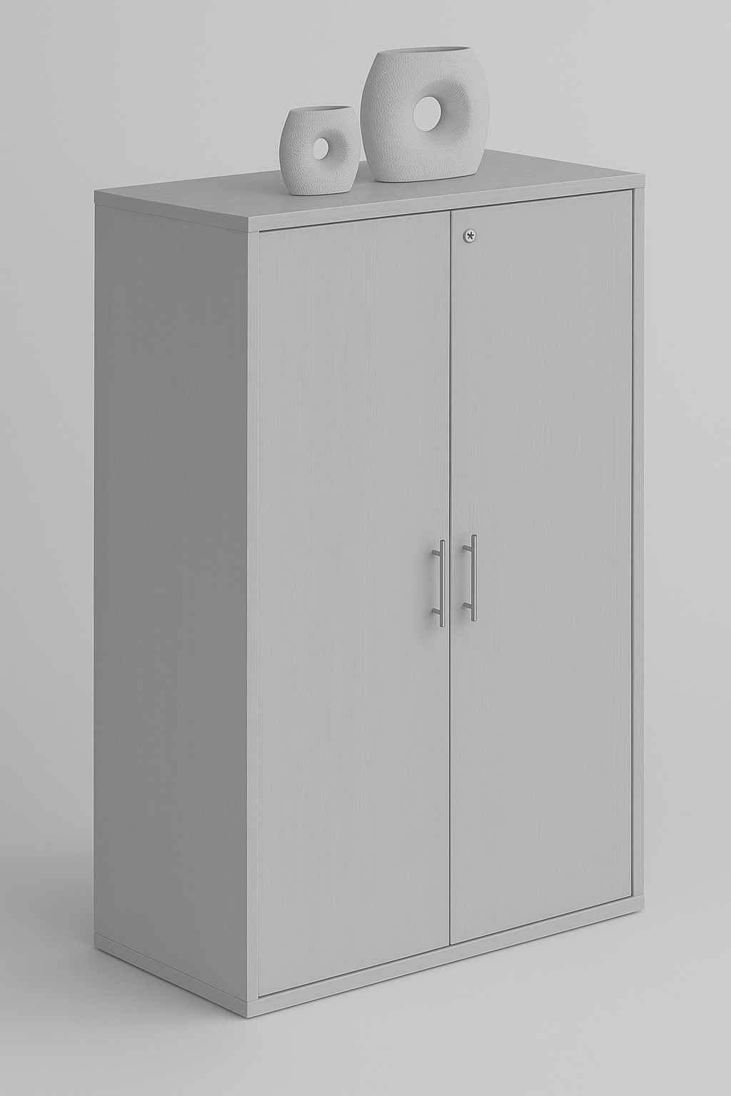 Medium Swing Door Wooden Cabinet – Light Grey
