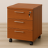 Mobile 3 Drawers Pedestal - Cherry