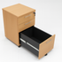Mobile 2+1 Drawers Pedestal - Beech