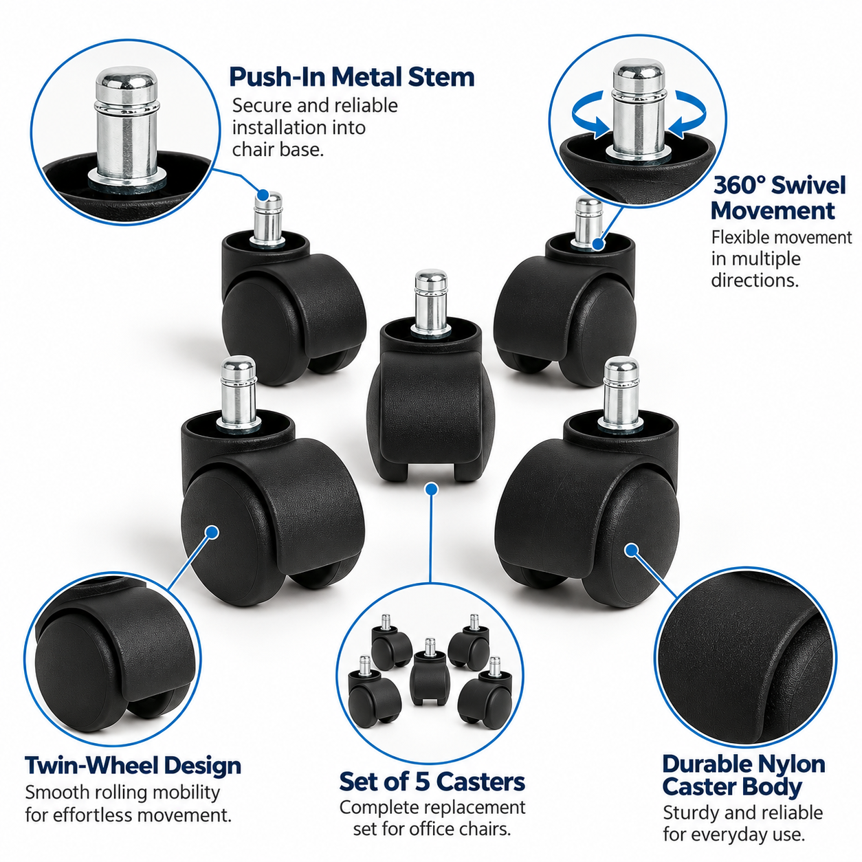 NYLON CASTOR WHEELS