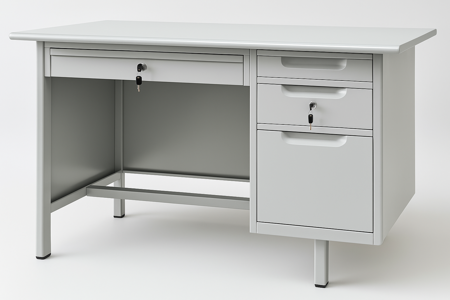 Single Pedestal Metal Desk
