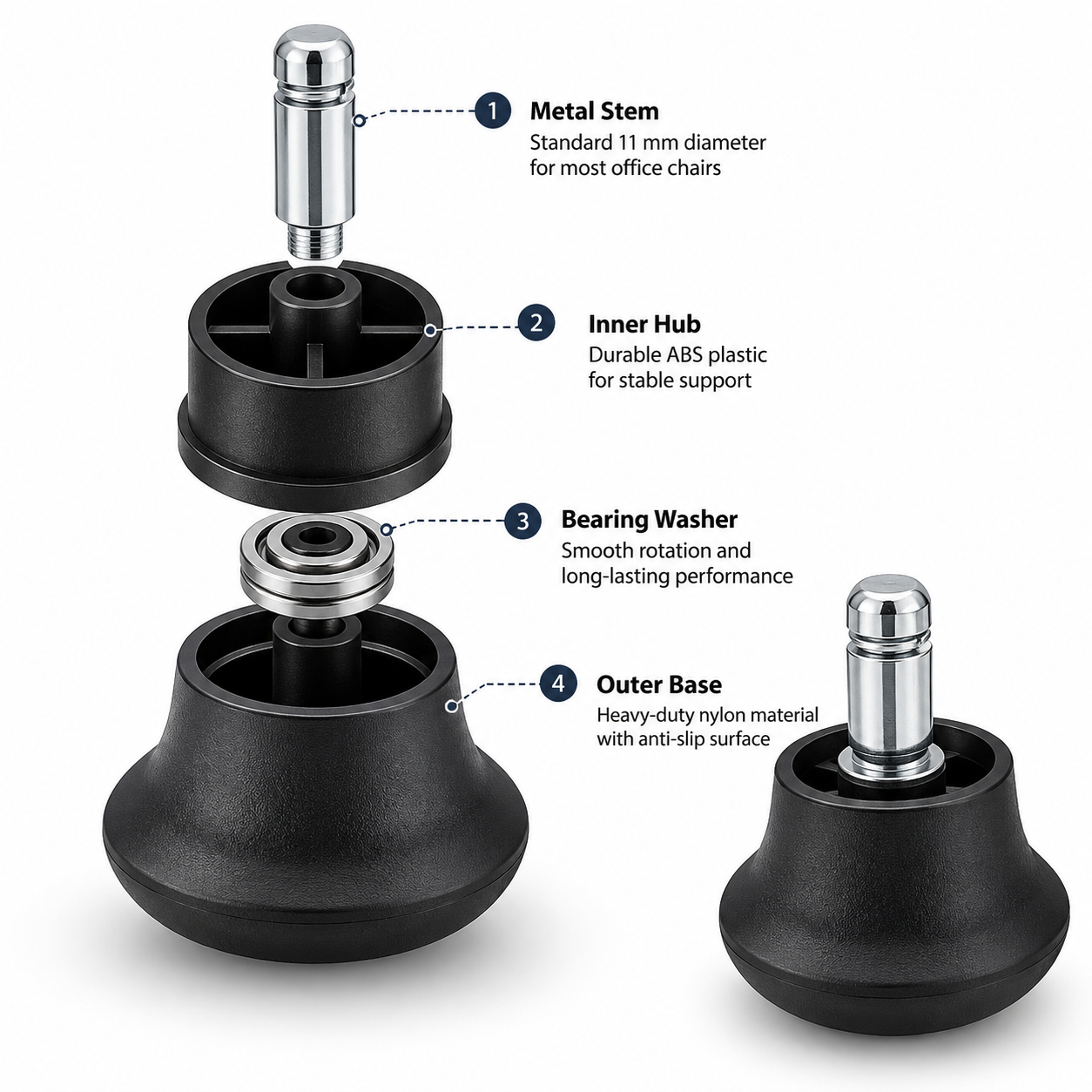Flat Stoppers /  Glides