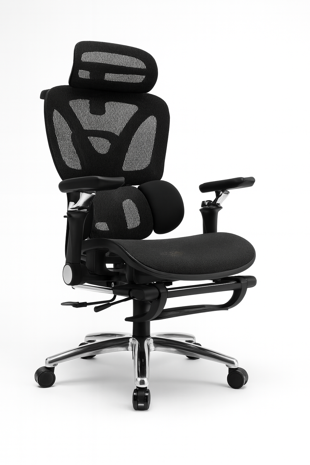 StratoMesh Ergonomic Chair with Footrest & 6D Armrest
