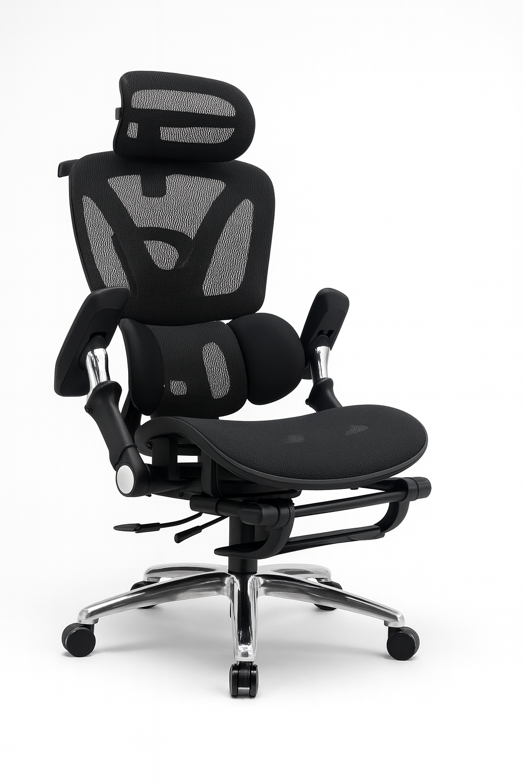 StratoMesh Ergonomic Chair with Footrest & 6D Armrest