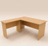 L-Shape Table with 3 Fixed Drawers – Beech