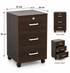 3-Drawer Mobile Pedestal with Lock