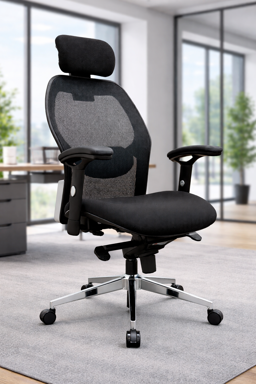 High Back Mesh Chair With Headrest - YOE V49
