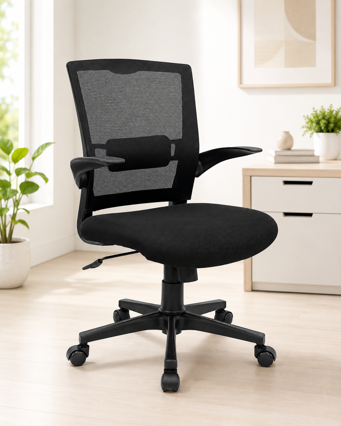 Flip-Up Armrest Mesh Chair - YOE 52GA