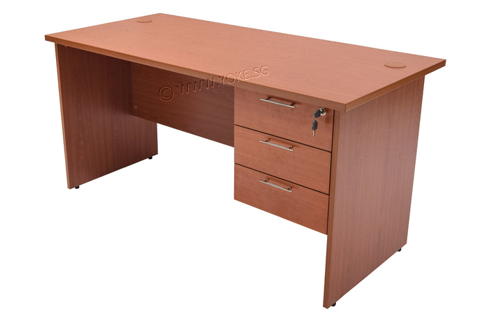 Writing Table With 3 Fixed Drawers - Cherry