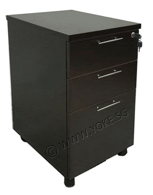 Mobile 2+1 Drawers Pedestal - Wenge