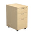 Mobile 2+1 Drawers Pedestal - Beech