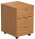 Mobile 3 Drawers Pedestal - Cherry